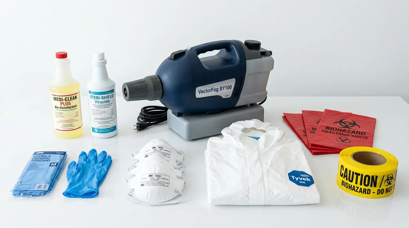 Professional biohazard remediation crew working in Bayshore Gardens