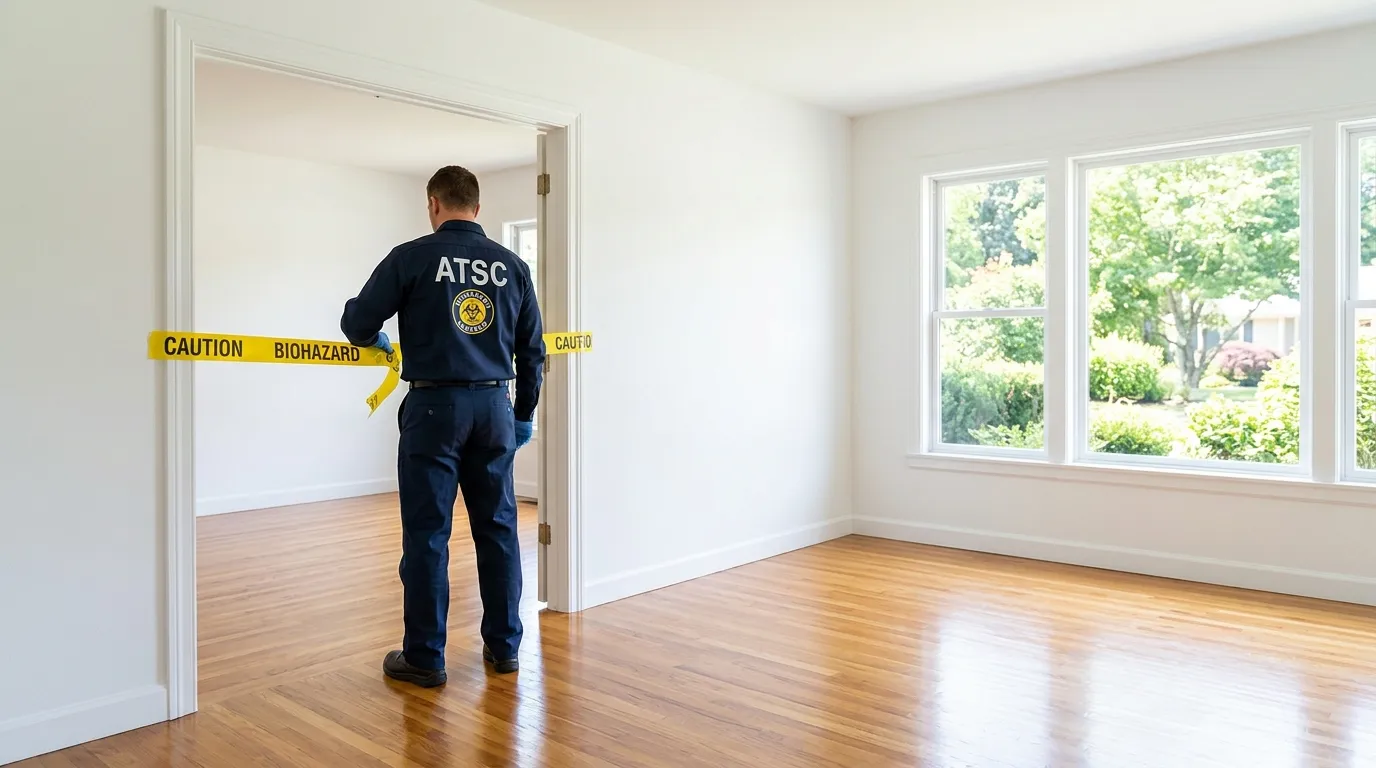 Certified biohazard cleanup crew performing Decomposition Cleanup in Bayshore Gardens